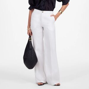 The Zoe Relaxed Wide Pant in 100% Linen